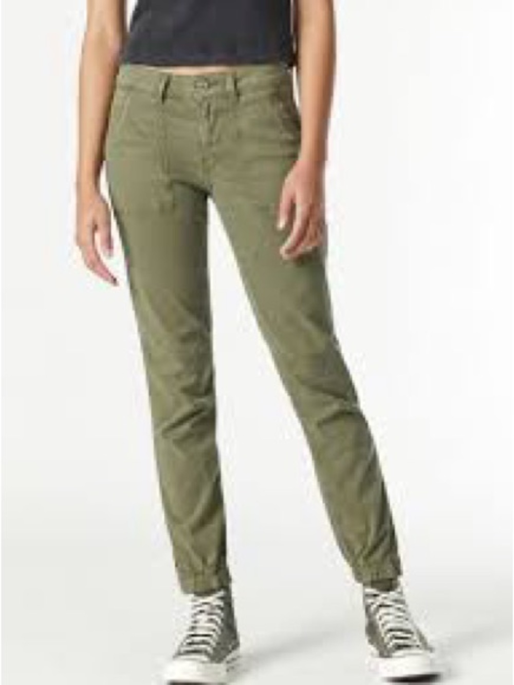 Mavi Ivy Mid Rise Slim Cargo Pants Stretch Cotton Size 27